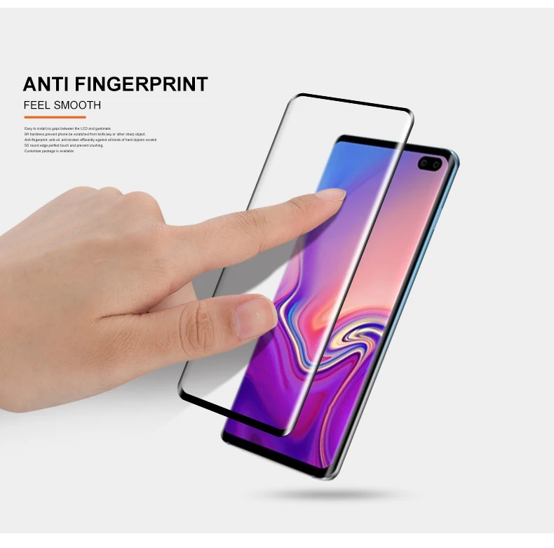 Mocolo 3D Curved Full Screen Premium Glass for Samsung Galaxy S10 and S10 Plus Tempered Glass Film Full Cover Screen Protector
