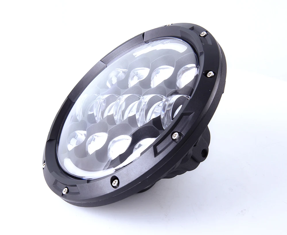 Лучшая цена LED 7 дюймов передний свет для Jeep Wrangler 105 Вт круглый 12 В DC Фара СИД DRL hiqh