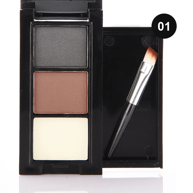 Pro 1 шт. тени для век бровей Макияж порошок + воск Палитра кисть английский