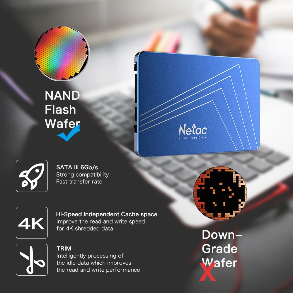 Netac SSD жесткий диск 240 ГБ 720 960 SATA3 Внутренний твердотельный Накопитель 120 480 60 1 ТБ