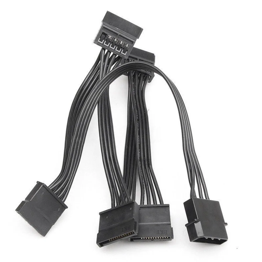 4Pin IDE/SATA до 5 Порты и разъёмы 15Pin SATA Мощность кабель 18AWG шнур питания для
