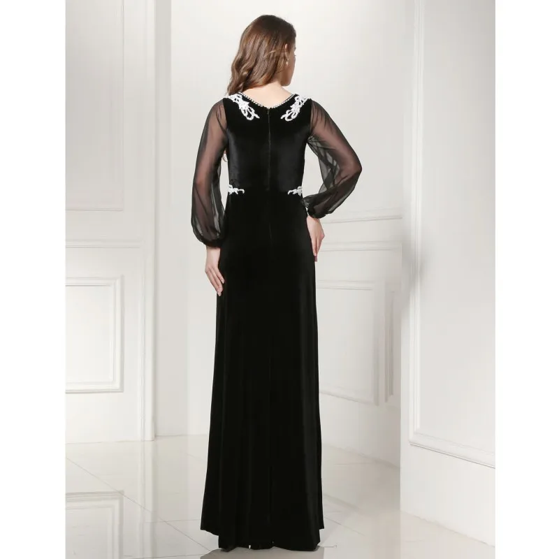 Вечернее платье 2018 sodigne арабский Стиль халат De Soiree с длинным рукавом сексуальный