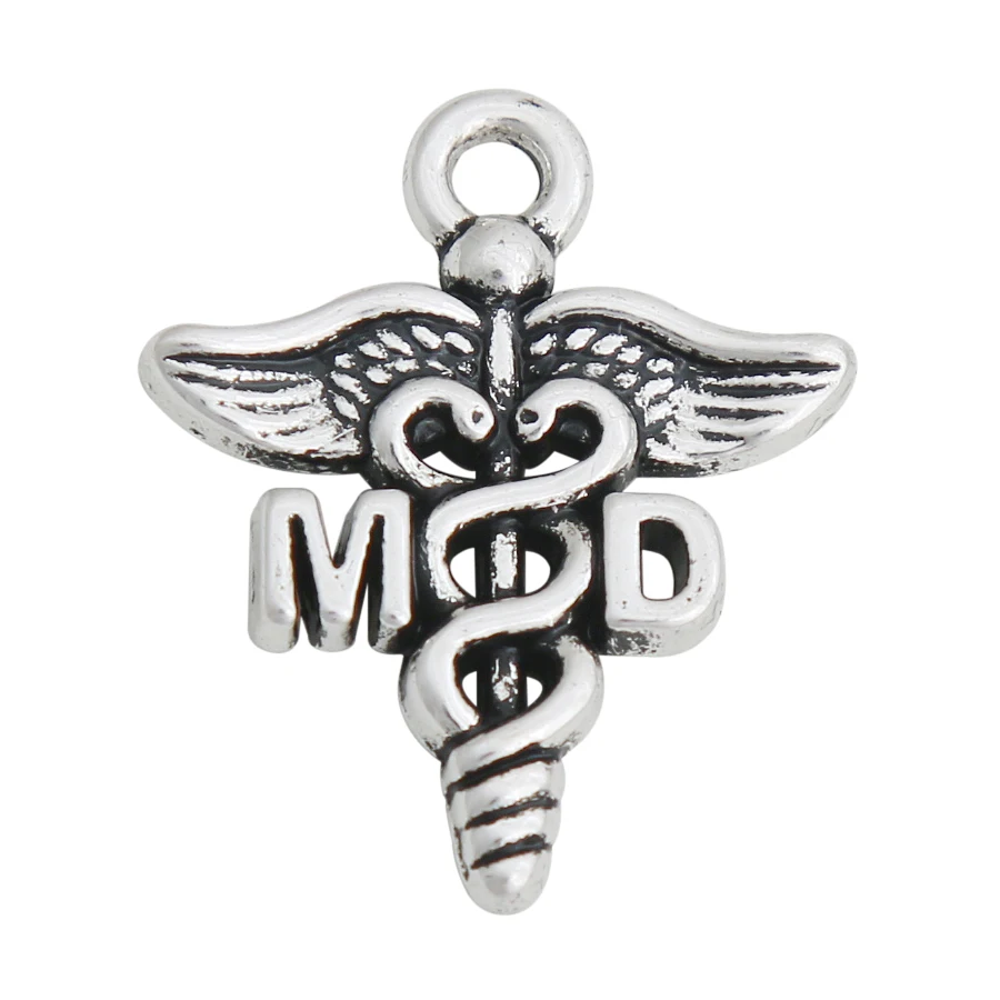 Винтажные Подвески в виде медицинского знака из сплава 19*23 мм 50 шт.|charms vintage|caduceus