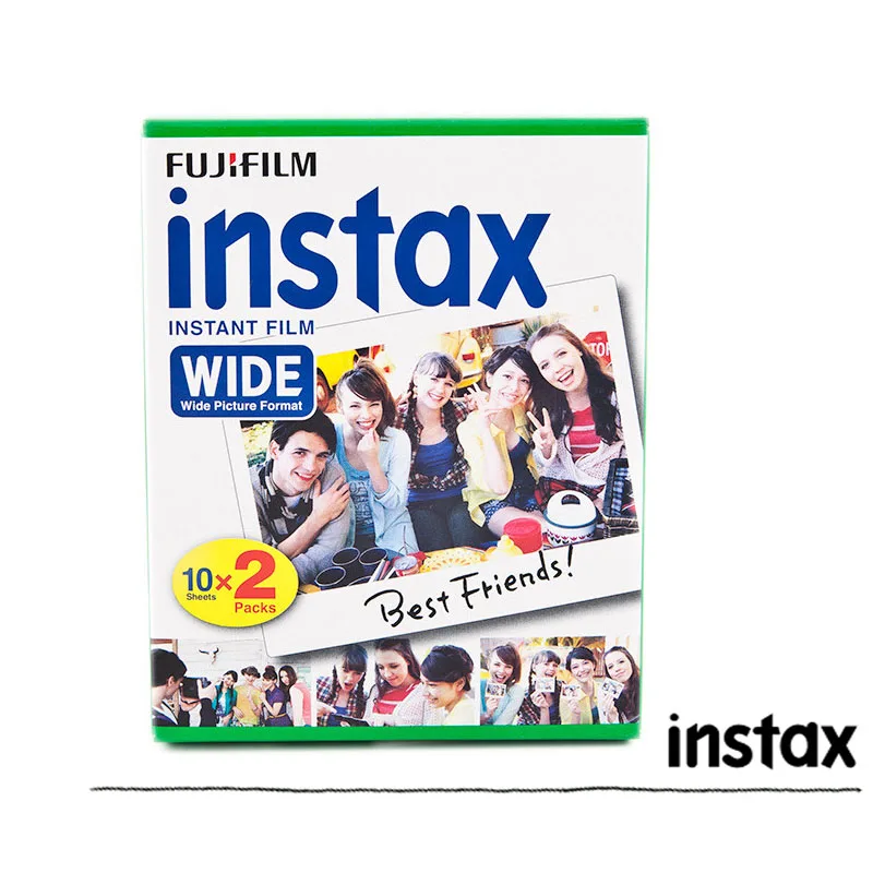 100% Подлинная Fujifilm Instax 210 широкая пленка 20 листов белая рамка для камеры Fuji Instant
