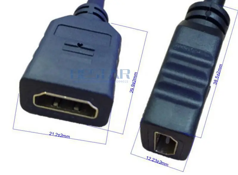 (100 шт./лот) 15 см HDMI-кабели HDMI 1 4 гнездо-гнездо настенный удлинитель специальный