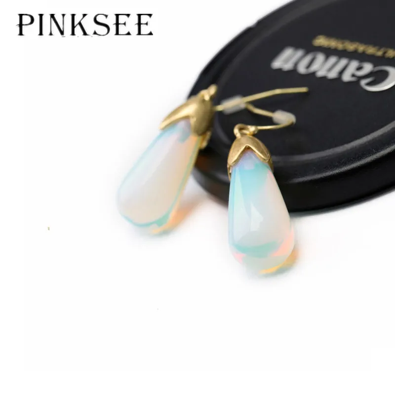 Pinksee новый геометрический Кристалл Висячие серьги темперамент для Для женщин