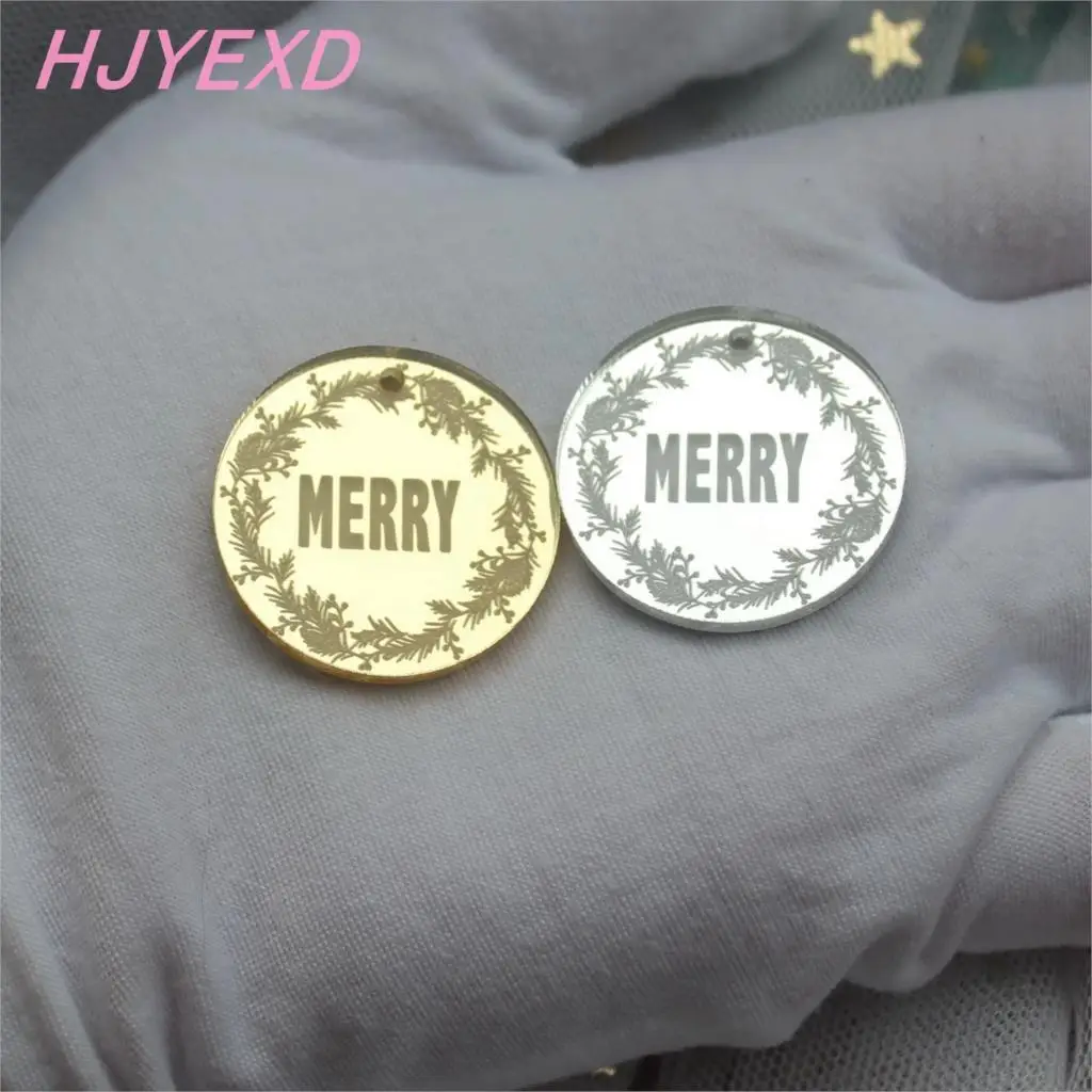 Рождественские украшения с надписью My First X-mas (20 шт./лот) 30 мм подвески