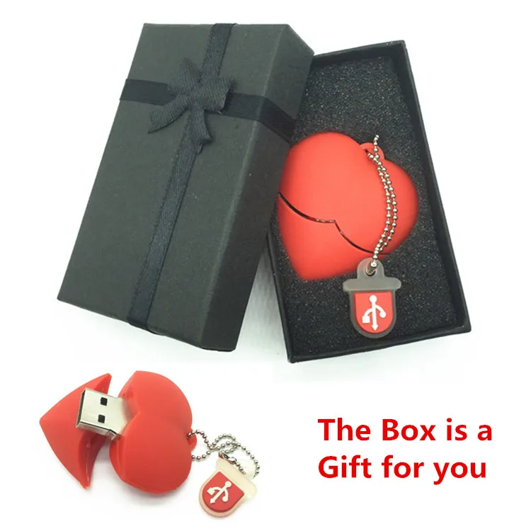 USB флеш накопитель с красным сердцем 4/8/16/32 ГБ|u disk|flash memory stickheart usb |