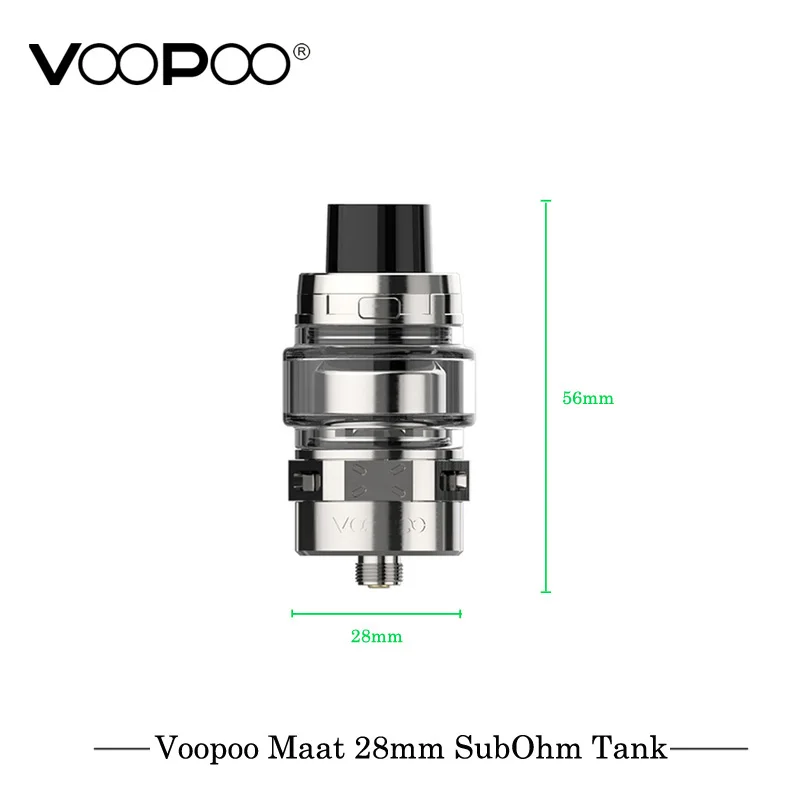 Оригинальный Voopoo Maat SubOhm бак 28 мм Диаметр атомайзер для электронных сигарет 4 мл