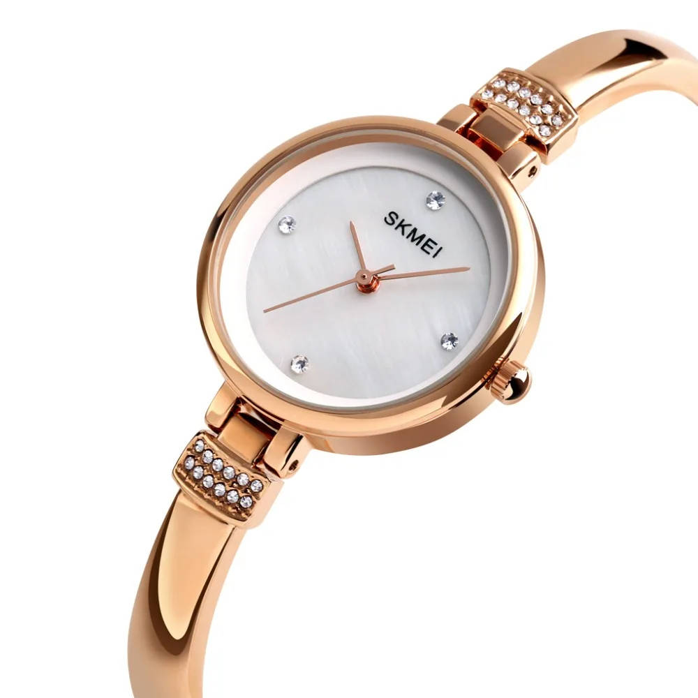 Luxury Female Watch Women Fashion Quartz Watches Life Waterproof Ladies Rose Gold Wristwatches Relogio Feminino Skmei 1409 | Наручные