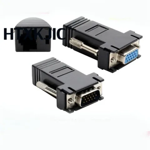 Новинка 2018 г. удлинитель VGA шнур адаптер Ethernet RJ45 для ПК настольного