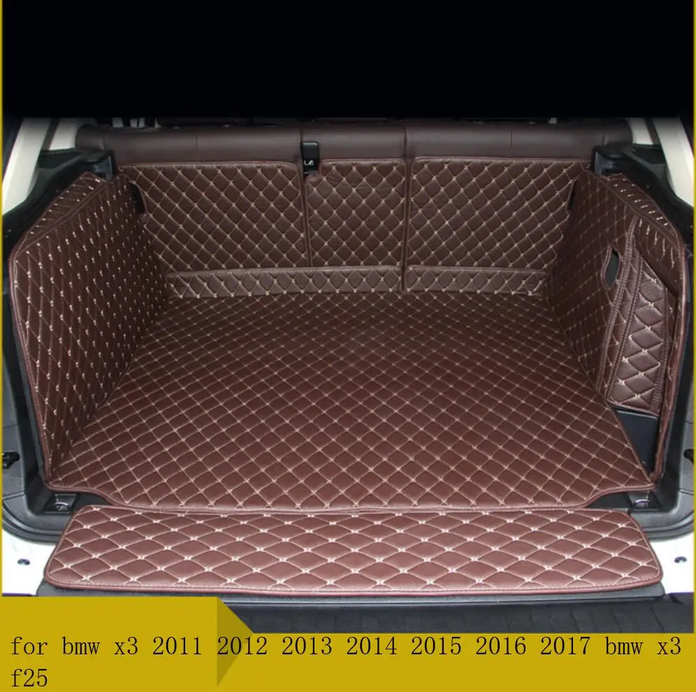 

fiber leather car trunk mat for bmw x3 2011 2012 2013 2014 2015 2016 2017 bmw x3 f25 car accessories