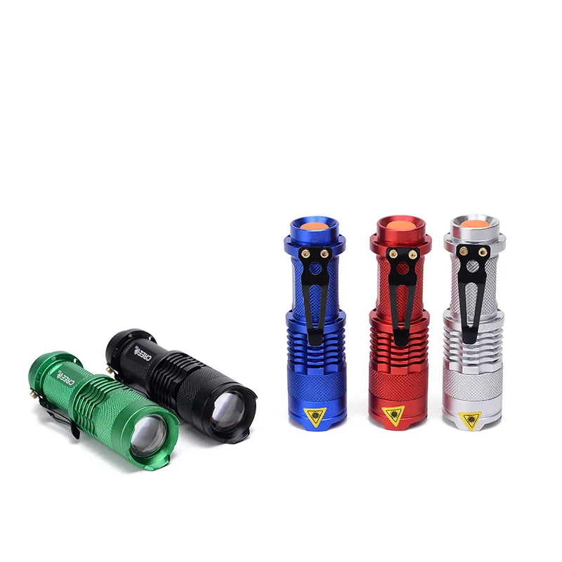Mini Flashlight Portable Adjustable Zoom Focus Torch Lamp Use AA 14500 Battery Waterproof LED | Спорт и развлечения