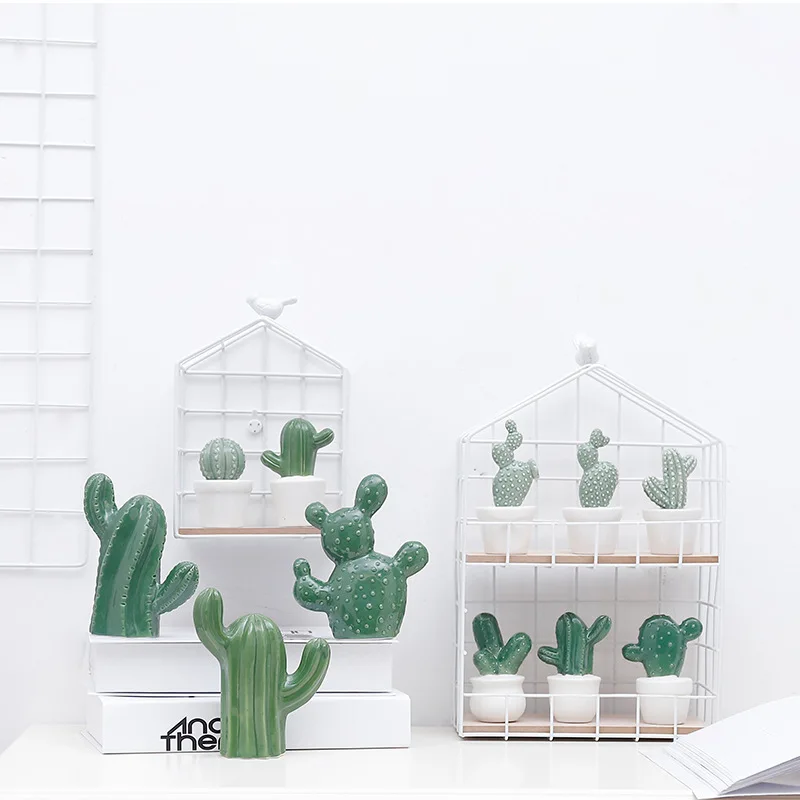 Новые керамические украшения ручной работы в виде кактуса имитация бонсай скандинавские предметы