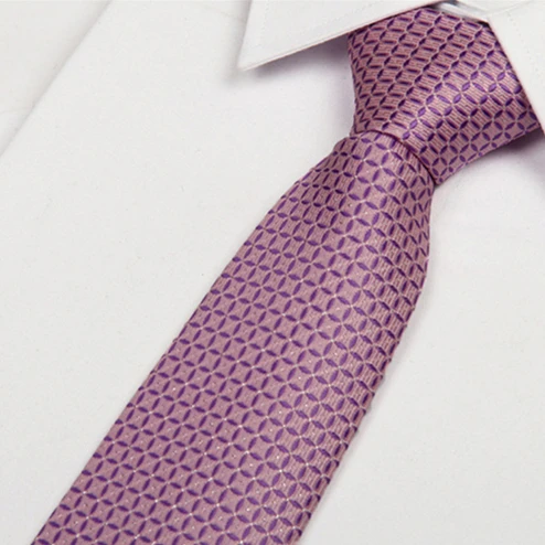 

SHENNAIWEI High quality 8 cm mens jacquard slim ties Pink and purple round Geometric gravata masculina de seda lot