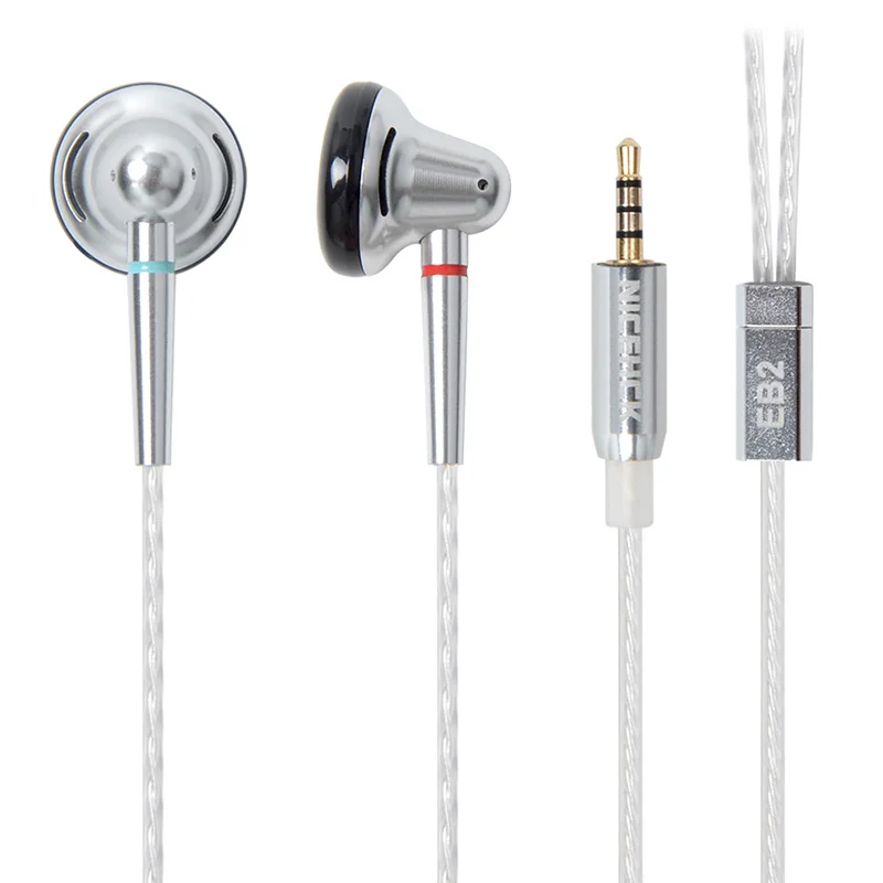 2.5mm Balance Silver NICEHCK EB2 3,5 мм вкладыши металлические наушники HiFi 14,8 мм Динамический драйвер NICEHCK второй флагманский наушник звук как NICEHCK EBX - Цвет: 2.5mm Balance Silver