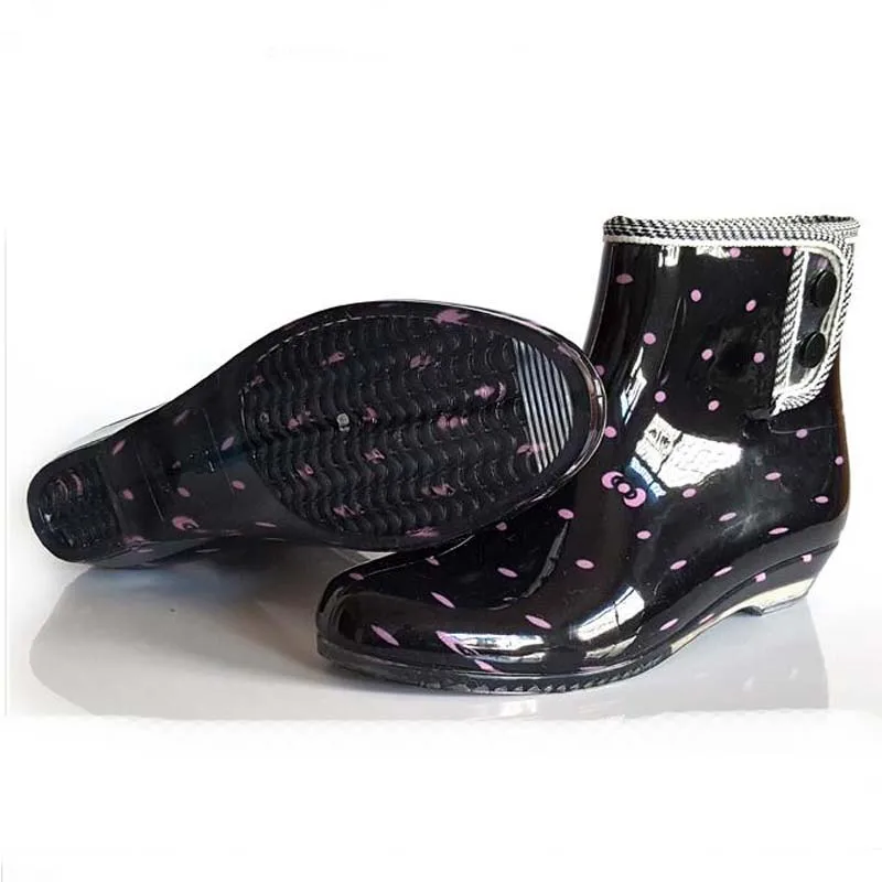 2016 г. модные однотонные женские резиновые сапоги с эластичной резинкой