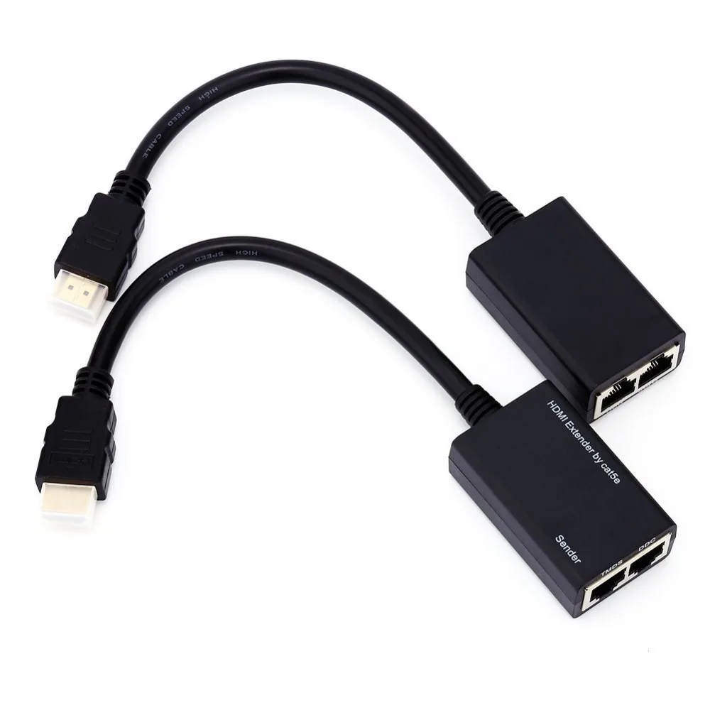 CUJMH HDMI удлинитель RJ45 CAT5e CAT6 кабель UTP LAN Ethernet Симметрирующий Ретранслятор 1080 p 3D для