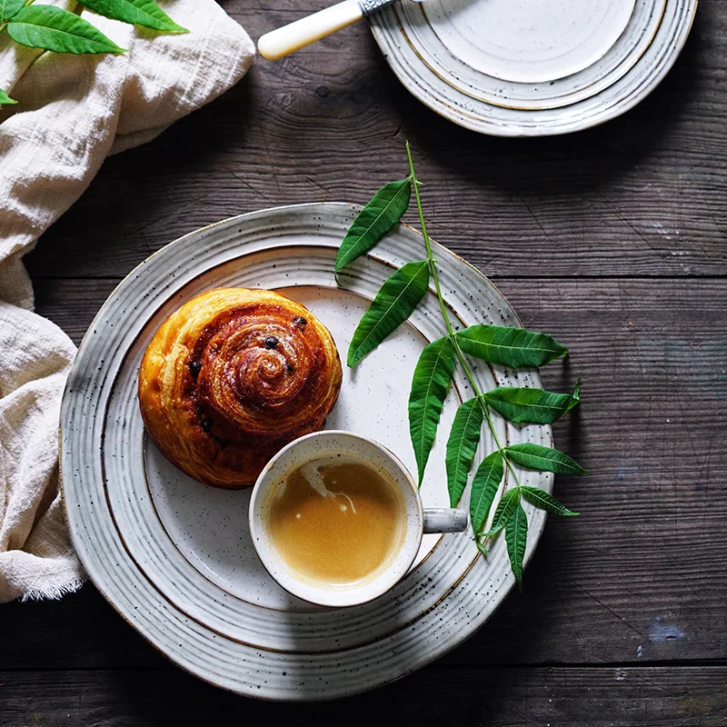 Годовой кольцо 8 керамическая тарелка дюймовая для завтрака с суповую тарелку