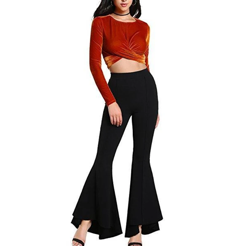 Женские брюки прямые широкие с высокой талией повседневные женские Pantalon Femme Calca