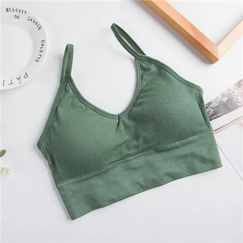 New Sexy Bra Women Cup Plus Breathable Bras Fitness Tops Brassiere Bralette Female Tube Top Underwear Bralet - Цвет: Green