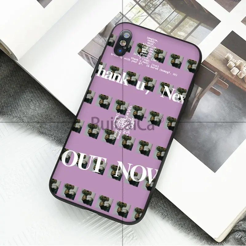 Ruicaica спасибо Next певица Ариана Гранде мягкий силиконовый черный чехол для