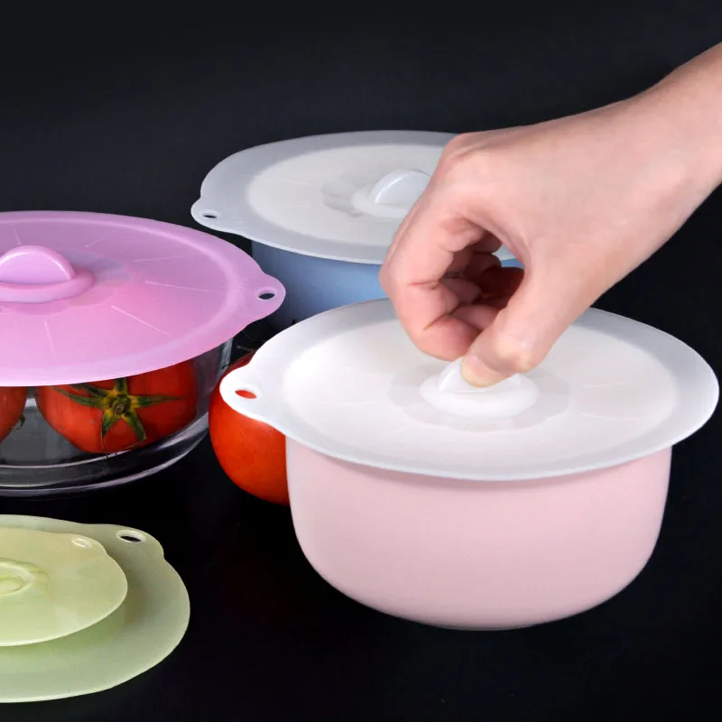 

Silicone Boil Over Spill lid Reusable Suction Food Covers Microwave Food Lid Cover Cooking Food Storage Tools Preservation Cover