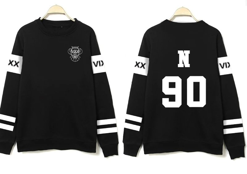 VIXX Толстовка хунбин хюк Кен Лев н Рави свитшоты пуловер с капюшоном V.I.X.X. длинный