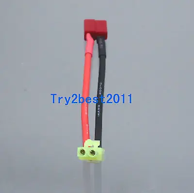 

Mini-Tamiya male to female T-Plug (Deans' Style) Adapter with 10CM 14awg Wire