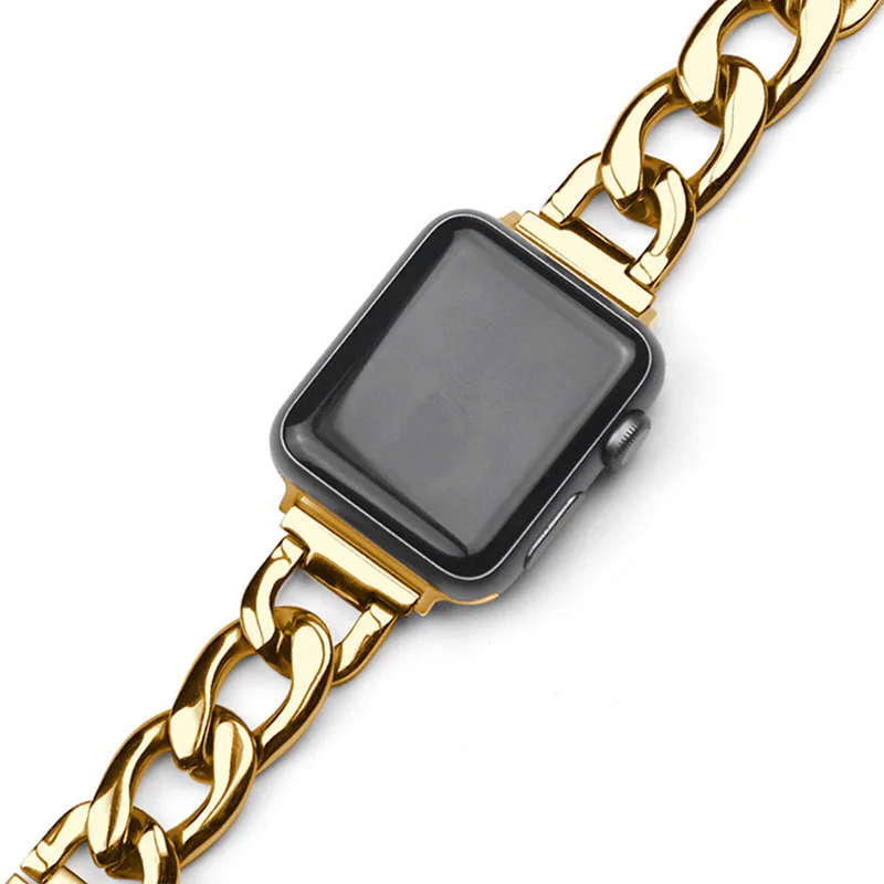 Кристалл Нержавеющая сталь ремешок для iwatch серии 4 3 2 1 ремешок полосы для apple watch 40 мм 44 мм 42 мм 38 мм ссылка браслет часы полосы
