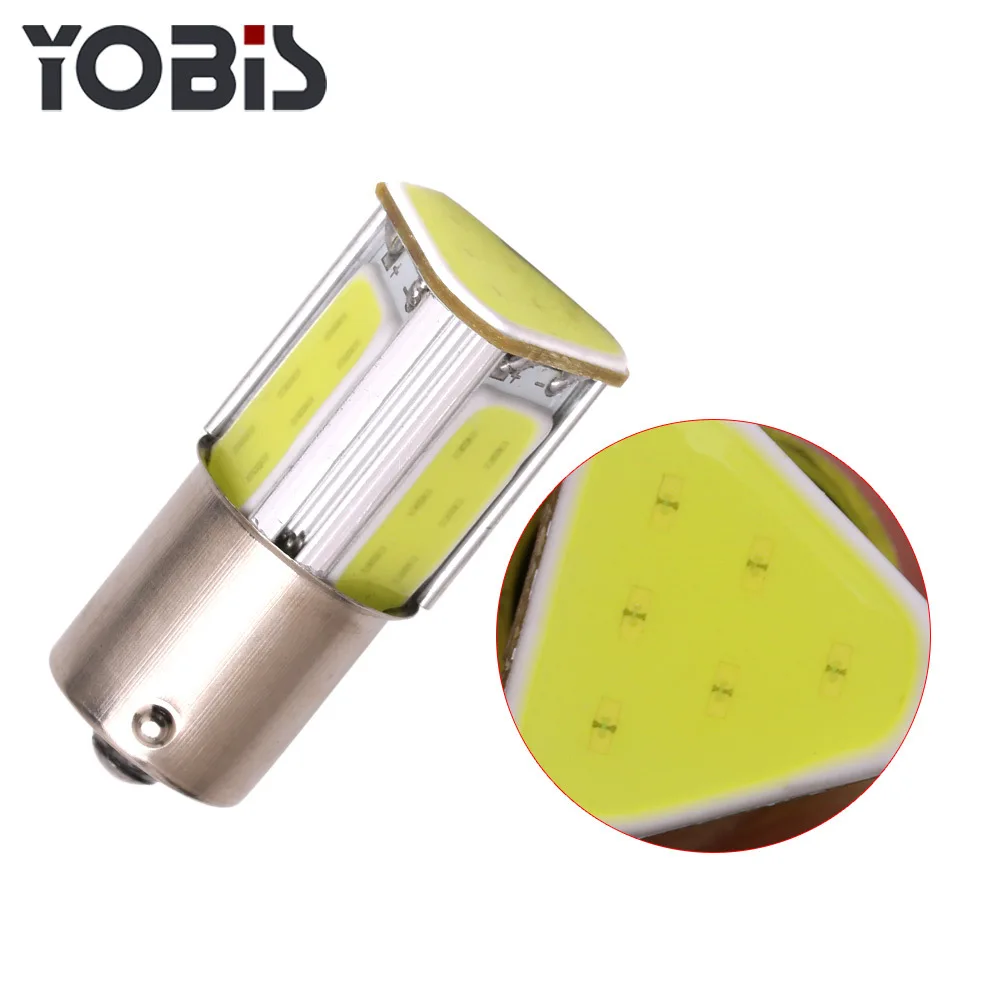 2шт p21w bay15d ba15s P21/5W 1156 1157 led COB 12v автомобильный тормозной светильник Белый Красный