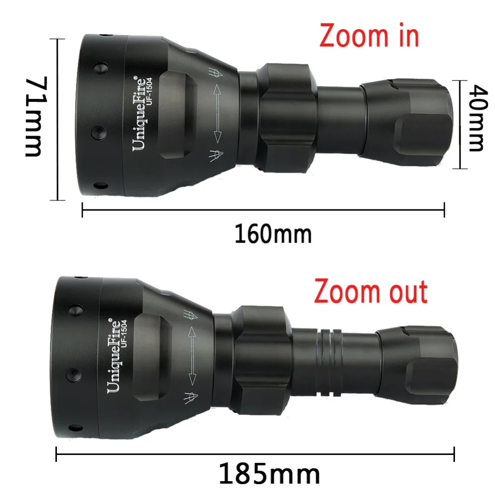 UniqueFire UF 1504 IR940nm фонарик для аккумулятора 18650 перезаряжаемый инфракрасный +