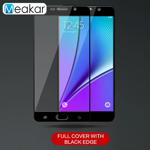 2.5D 9H стекло 5.7для samsung Galaxy Note 5 Закаленное стекло пленка для экрана протектор для samsung Galaxy Note 5 Note5 телефон - Цвет: black