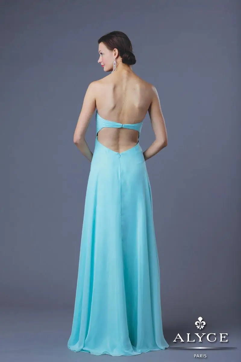 Free ShippingNew Fashion Sweetheart A Line Floor Length Mint Green Chiffon Prom Dresses 2014 Low Cut Back Evening Gowns | Свадьбы и
