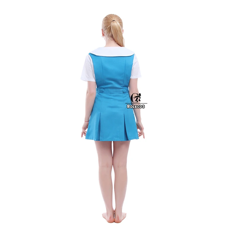 Аниме Косплей костюмы ROLECOS из ЭВА костюм Аянами Рей синяя школьная форма летние