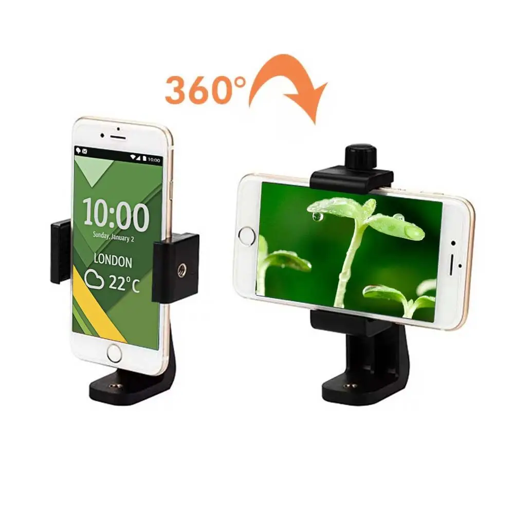 360 Degree Rotation Phone Clip Universal Enlarge Clamp Support Tripod Monopod Selfie Stick for iPhone Samsung Xiaomi | Электроника