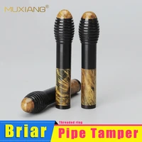 ru muxiang high quality imported briar wood smoking pipe tamper pipe accessories cleaner tools match with pick reamer ff0034