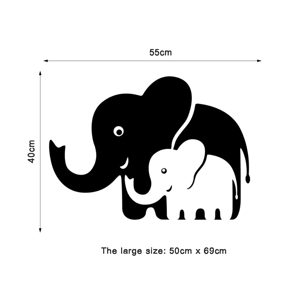 

Stickers Mom and Baby Elephants Vinyl Mural Art Decal for Living Room Home Decor Kids Room House Decoration 40 cm x 55 cm