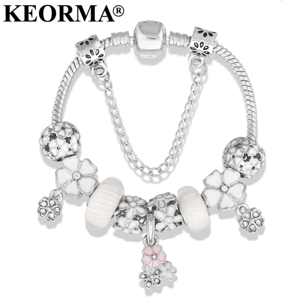 KEORMA Charms Bracelet For Women Fashion DIY Bead Fit Europe Snake Jewelry Lover's Gift | Украшения и аксессуары