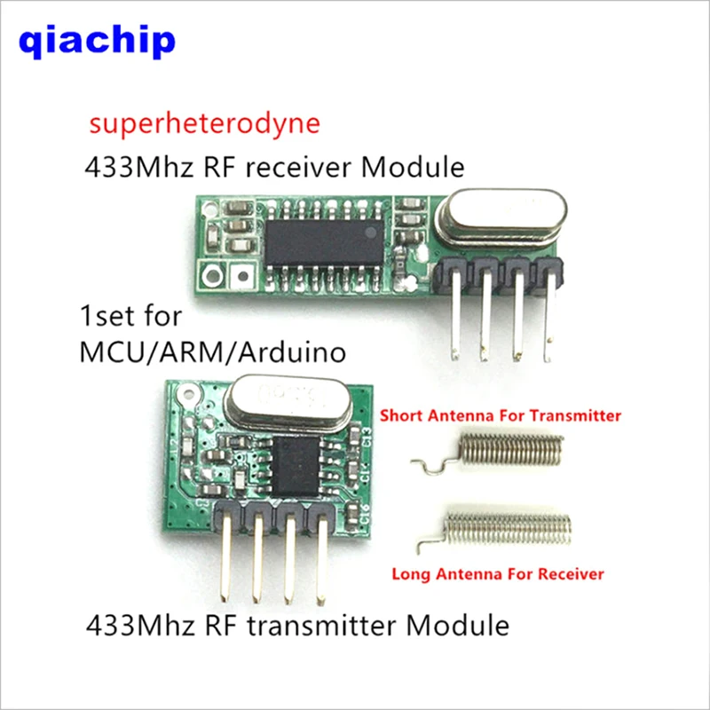 Супергетеродинный радиочастотный ресивер 433 МГц и модуль передатчика для Arduino Uno