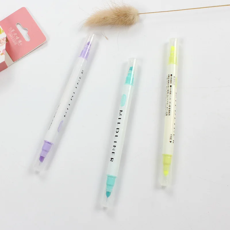 1 шт. двухголовая ручка-Хайлайтер с косыми красками | Канцтовары для офиса и дома