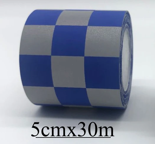 5cmx30m blue silver Ширина 5 см высокая видимость серебряная отражательная лента TC Ткань нашивки на одежду - Цвет: 5cmx30m blue silver