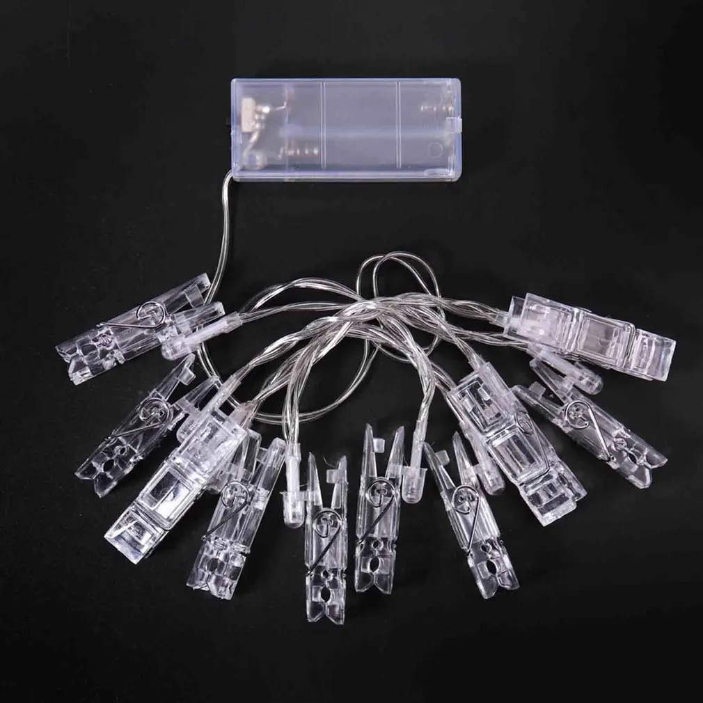 

10/20 LED Card Photo Clip LED String Fairy Lights Battery Operated Christmas Garlands Wedding Party Home Outdoor Decor Sale