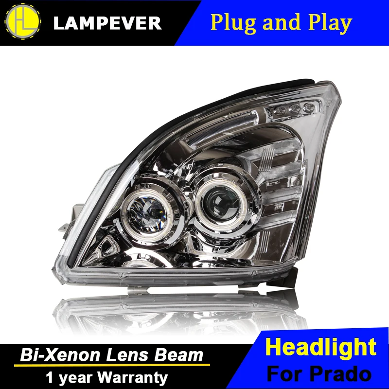 Lampever Стайлинг для фары Toyota Prado 2004 2009 LC150 светодиодный задний фонарь DRL Bi Xenon