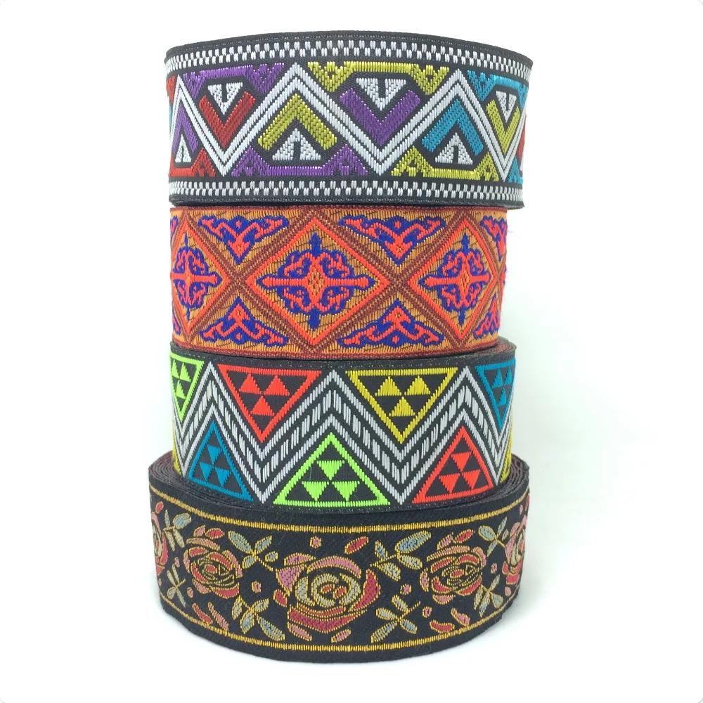 

new ribbon 1-7/8" 33mm geometric ribbon 100% polyester jacquard single face grosgrain lace MZZD15103102