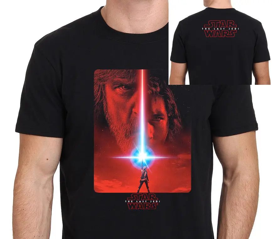 Детали Star Wars final джедай Футболка мужская черная Модная Новое поступление