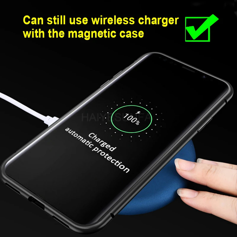 Роскошный адсорбционный Магнитный флип-чехол для samsung Galaxy S10 S8 S9 Plus Note 8 9