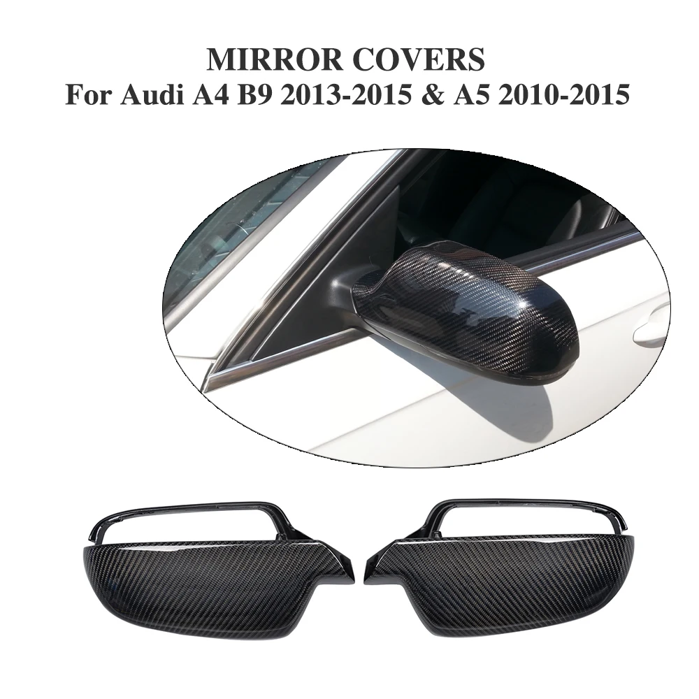 

carbon fiber Replacement Type side Rearview mirror covers Caps for Audi A5 10-15 S5 10-14 RS5 11-15 without side assist holes