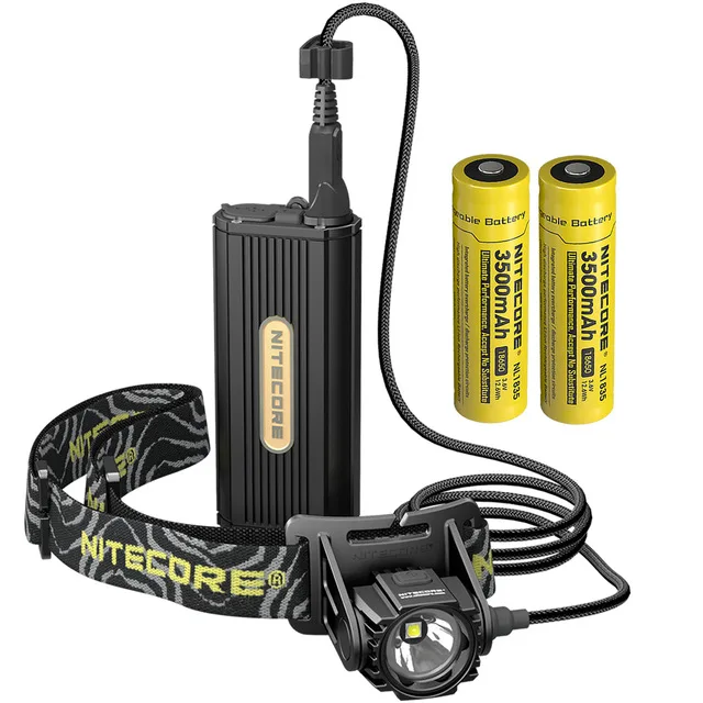 Nitecore HC70 1000 люмен перезаряжаемая пещера исследуя налобный фонарь с 2x18650 внешним