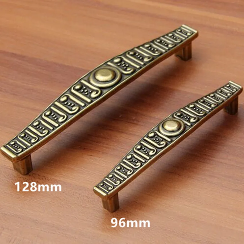 Мебельные ручки в винтажном стиле 96 мм 128 бронзовые дверные для кухонного шкафа
